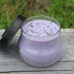 Lavender Blossoms Scented Soy Candle Jar 12oz~made..